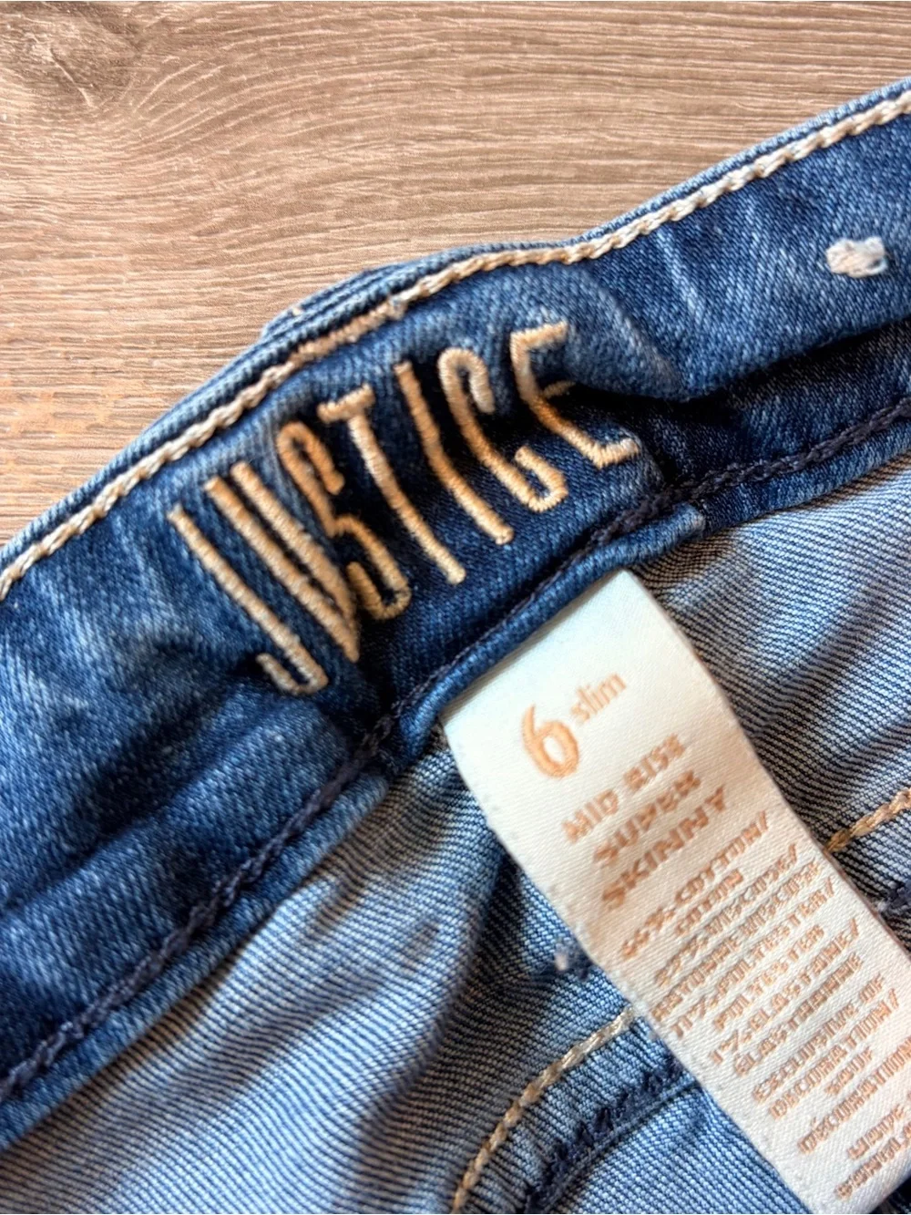 Justice girls denim jeans